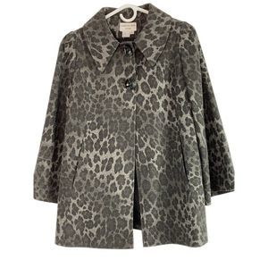 Charles gray London size small jacket swing blazer wool animal print 6285